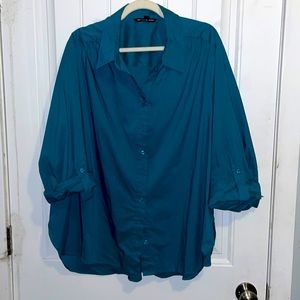 Blue button down shirt